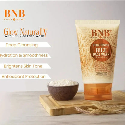 Bnb Rice Face Wash Perfect For All Skin( 120 Ml)