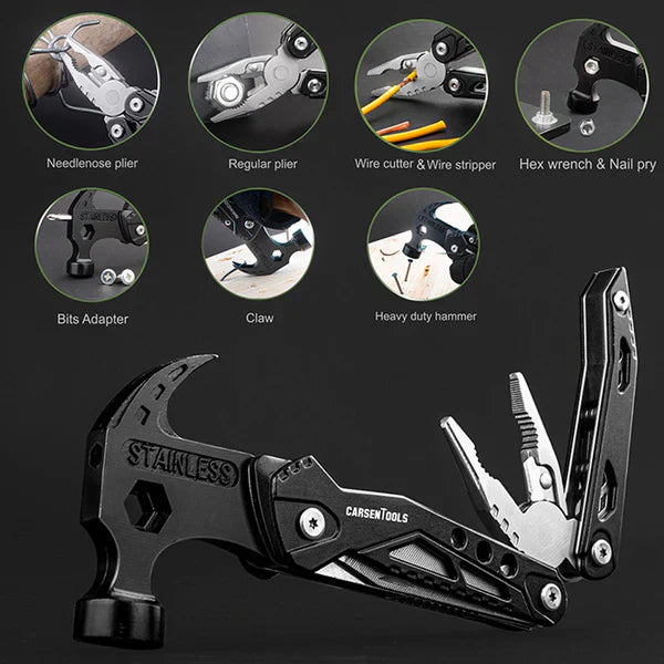 Multifunction Claw Hammer and Plier, Screw drivers, knives