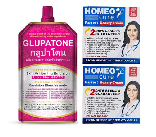 Glupatone With 2 Homeo Cure Creams (Pack of 3)