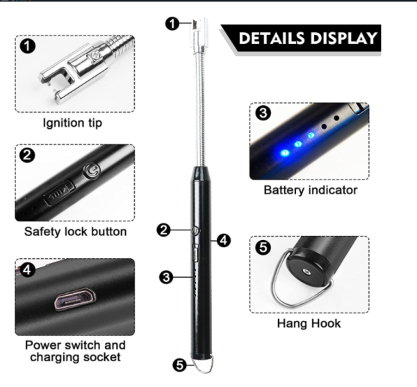 Arc Lighter With Usb Charging for Electric Stove